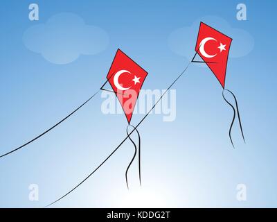 illustration of Turkey Republic Day Background Stock Vector