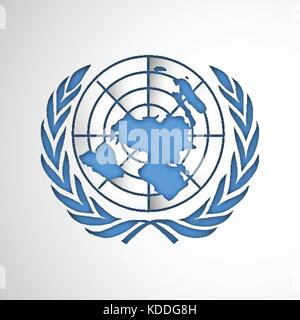 illustration of elements of United Nations Day Background Stock Vector