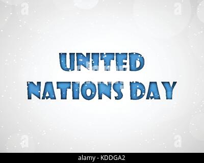 illustration of elements of United Nations Day Background Stock Vector