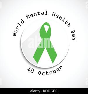 illustration of World Mental Health Day Background Stock Vector