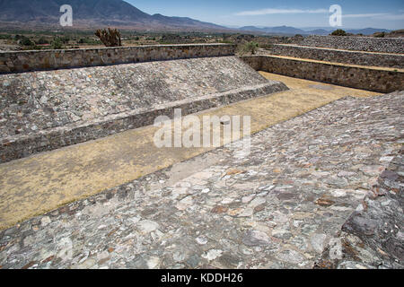 the ball court of Yagul ruins in Oaxaca Mexico Stock Photo
