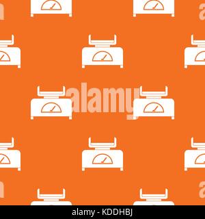 Weight scale pattern seamless Stock Vector