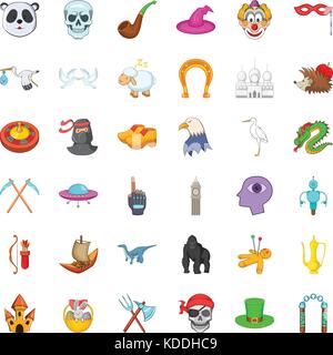 Eagle icons set, isometric style Stock Vector