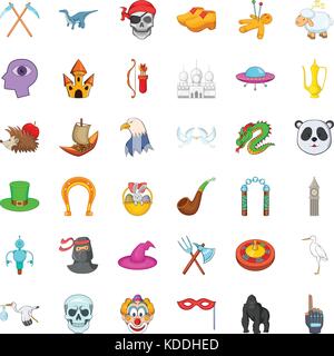 Egg in basket icons set, isometric style Stock Vector