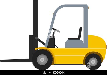 Vector illustration cartoon yellow autoloader Stock Vector