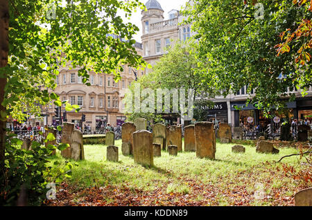 Oxford Oxfordshire UK - Churchyard at St Mary Magdalen Church in city centre Stock Photo