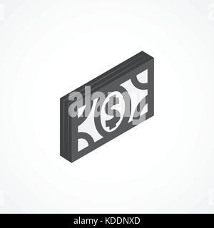 Money isometric icon 3d illustration Stock Vector