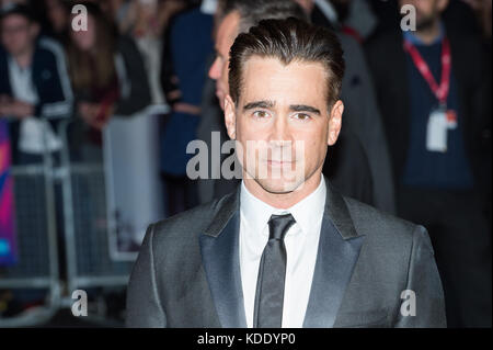 London, UK. 12th October 2017. Colin Farrell arrives for the UK film premiere of 'The Killing of a Sacred Deer' at Odeon Leicester Square during the 61st BFI London Film Festival. Credit: Wiktor Szymanowicz/Alamy Live News Stock Photo