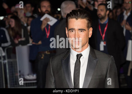 London, UK. 12th October 2017. Colin Farrell arrives for the UK film premiere of 'The Killing of a Sacred Deer' at Odeon Leicester Square during the 61st BFI London Film Festival. Credit: Wiktor Szymanowicz/Alamy Live News Stock Photo