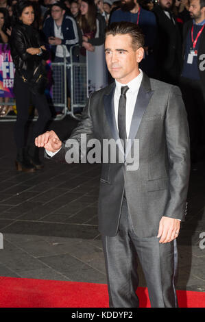 London, UK. 12th October 2017. Colin Farrell arrives for the UK film premiere of 'The Killing of a Sacred Deer' at Odeon Leicester Square during the 61st BFI London Film Festival. Credit: Wiktor Szymanowicz/Alamy Live News Stock Photo