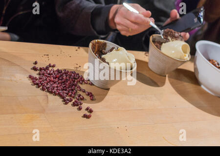 London, UK. 12th Oct, 2017. Olympia in London holds the Chocolate Show London till 15th October 2017 Credit: Andrew Lalchan/Alamy Live News Stock Photo