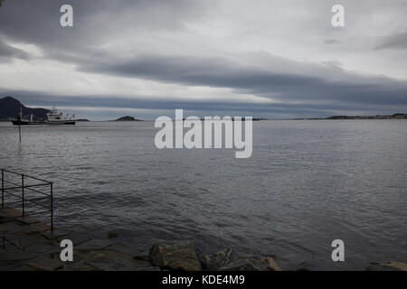 Alesund, Norway. 13th October, 2017. Grey skies over Alesund in Norway. © Keith Larby/Alamy Live News Stock Photo
