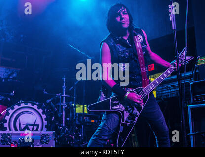 Detroit, MI, USA. 28th Sep, 2017. ERIC13 of Combichrist performs at St. Andrew's Hall in Detroit, MI. Credit: Alexis Simpson/ZUMA Wire/Alamy Live News Stock Photo