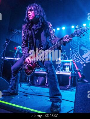 Detroit, MI, USA. 28th Sep, 2017. DIETRICH THRALL of Lords of Acid performs at St. Andrew's Hall in Detroit, MI. Credit: Alexis Simpson/ZUMA Wire/Alamy Live News Stock Photo