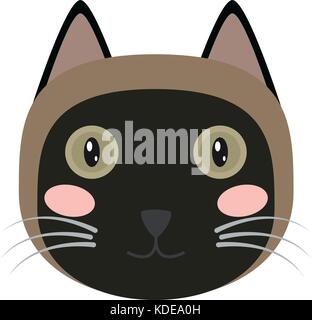 Isolated cute cat icon Stock Vector