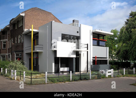 The Schroeder House, Utrecht, The Netherlands. Designed by Gerrit Thomas Rietveld. Pioneering modern architecture - built in 1924. Stock Photo