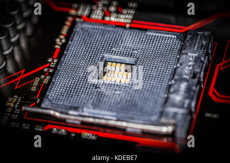 computer base plate for the central processing unit Stock Photo