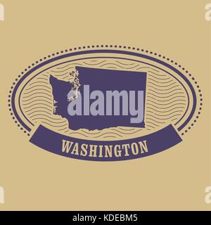 Washington State Seal Stamp Stock Vector Image & Art - Alamy