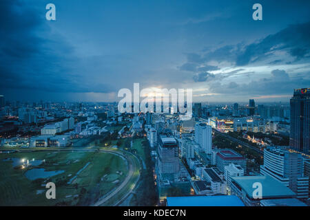 View over Bangkok, Thailand at dusk Stock Photo