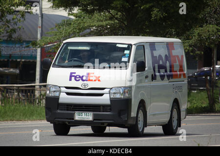 CHIANG MAI, THAILAND -SEPTEMBER 28 2017:  Fedex logistic van.   On road no.1001, 8 km from Chiangmai city. Stock Photo