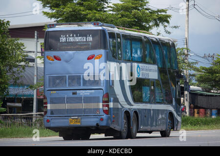 CHIANG MAI, THAILAND -SEPTEMBER 28 2017: Travel Bus of New Chiangmai Travel Company. Photo at road no 1001 about 8 km from downtown Chiangmai, thailan Stock Photo