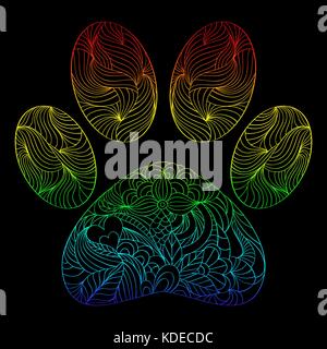 abstract animal paw print Stock Vector