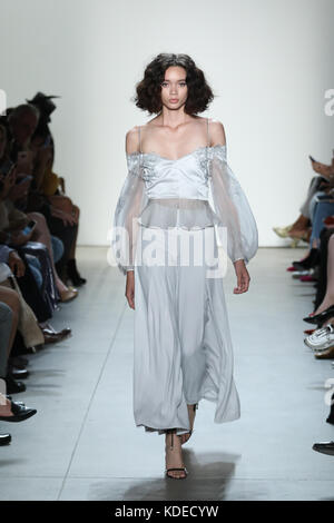 A model on the catwalk during the Lanyu fashion show during New York Fashion Week at Gallery 2, Skylight Clarkson Sq in New York City.  Featuring: model Where: New York City, New York, United States When: 11 Sep 2017 Credit: Jeff Grossman/WENN.com Stock Photo