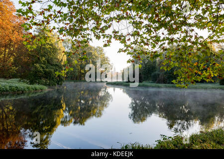 lights and colors in park of rambouillet, france Stock Photo