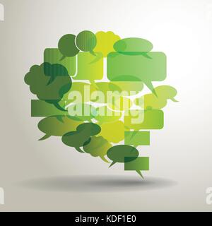 Big speech bubble made of colorful small bubbles Stock Vector