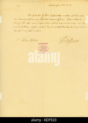 Letter signed Thomas Jefferson, Washington, to Col. Vandeval, June 29 ...