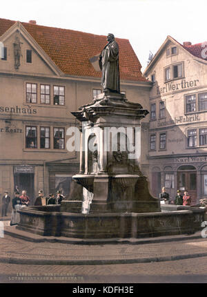 Lutherbrunnen Riesenhaus Nordhausen 1900 Stock Photo 167593743