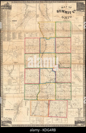 Map of Summit Co., Ohio (14003821613) Stock Photo