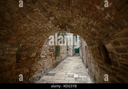 Streets of Split Diocletian Palace, Croatia Stock Photo