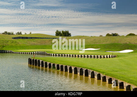 Ryder Cup Flags  & Buggies 2018 Stock Photo