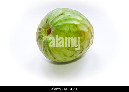 A custard apple fruit (sweetsop) isolated on white background Stock Photo