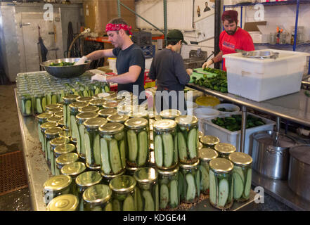 Brooklyn Brine pickles company NYC Stock Photo