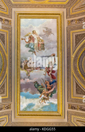 Ceiling in the Vatican Museums, Italy Stock Photo