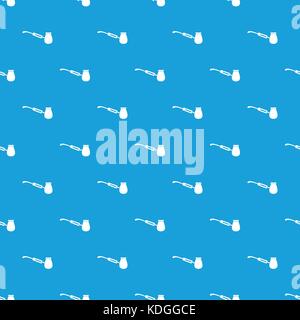 Electronic cigarette with nozzle pattern seamless blue Stock Vector