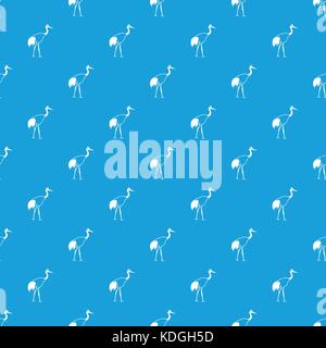 Stork pattern seamless blue Stock Vector