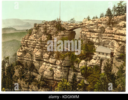 Prebischtor and the Kirkelstein, Bohemian Switzerland, Bohemia, Austro Hungary LCCN2002708463 Stock Photo