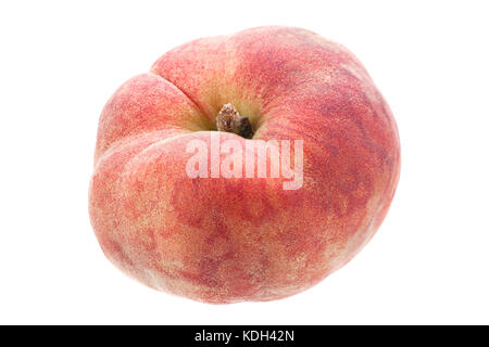 Figs peach fruit closeup isolated on white background Stock Photo