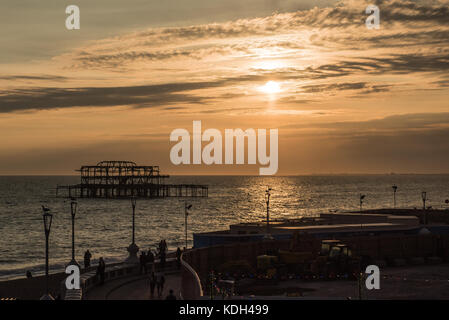 Sunset at Brighton Stock Photo