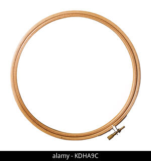 Premium Photo  Wooden hoop for cross stitch. a tambour frame for  embroidery and canvas with free space for your design on a white  background. 3d rendering