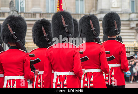 Changing of guards ceremony in the center of London Stock Photo