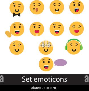 Emoticons several styles Stock Vector