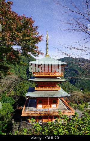 Seigantoji Shrine in Wakayama, Japan. Seigantoji Temple is located in the Nachi Katsuura Town of the Wakayama Prefecture. Stock Photo