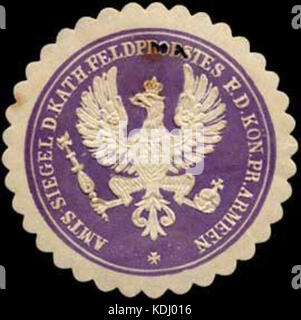 Siegelmarke Amts Siegel des katholischen Feldprobstes f. d. K. Pr. Armeen W0285444 Stock Photo