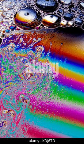 Still life. Close up of soap bubbles. Stock Photo