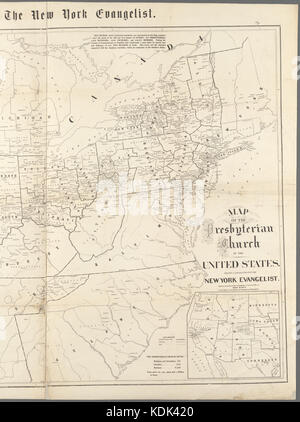 Map of the Presbyterian Church in the United States 1871 Stock Photo ...