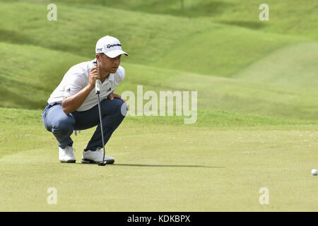 Kuala Lumpur, MALAYSIA. 14th Oct, 2017. Xander Schauffele of USA in action during the CIMB Classic 2017 day 3 on October 14, 2017 at TPC Kuala Lumpur, Malaysia. Credit: Chris Jung/ZUMA Wire/Alamy Live News Stock Photo